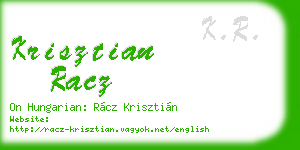 krisztian racz business card