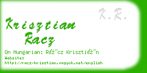 krisztian racz business card